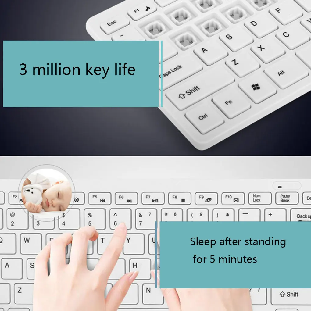 2.4GHz Wireless Optical Silent Keyboard and Mouse Seta Mini Multimedia Full-size Keyboard Mouse Set For Notebook Laptop Desktop
2.4GHz Wireless Optical Silent Keyboard and Mouse Seta Mini Multimedia Full-size Keyboard Mouse Set For Notebook Laptop Desktop