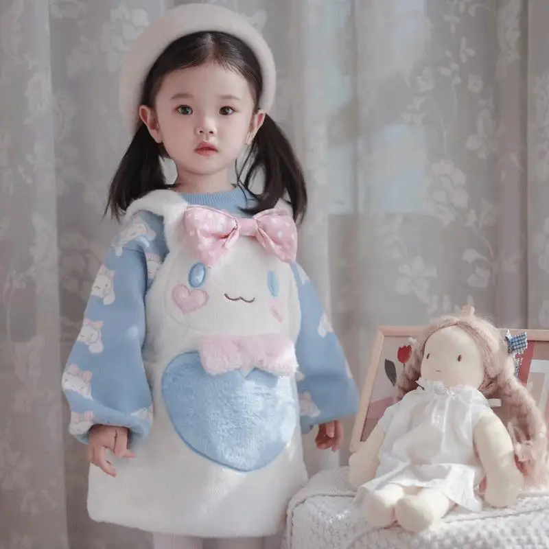 2Pcs Sanrio Kawaii Anime Cinnamoroll Autumn Winter Plush Suspender Dress Cute Sweet Cartoon Warm Sweater Lovely Gifts for Girls
2Pcs Sanrio Kawaii Anime Cinnamoroll Autumn Winter Plush Suspender Dress Cute Sweet Cartoon Warm Sweater Lovely Gifts for Girls