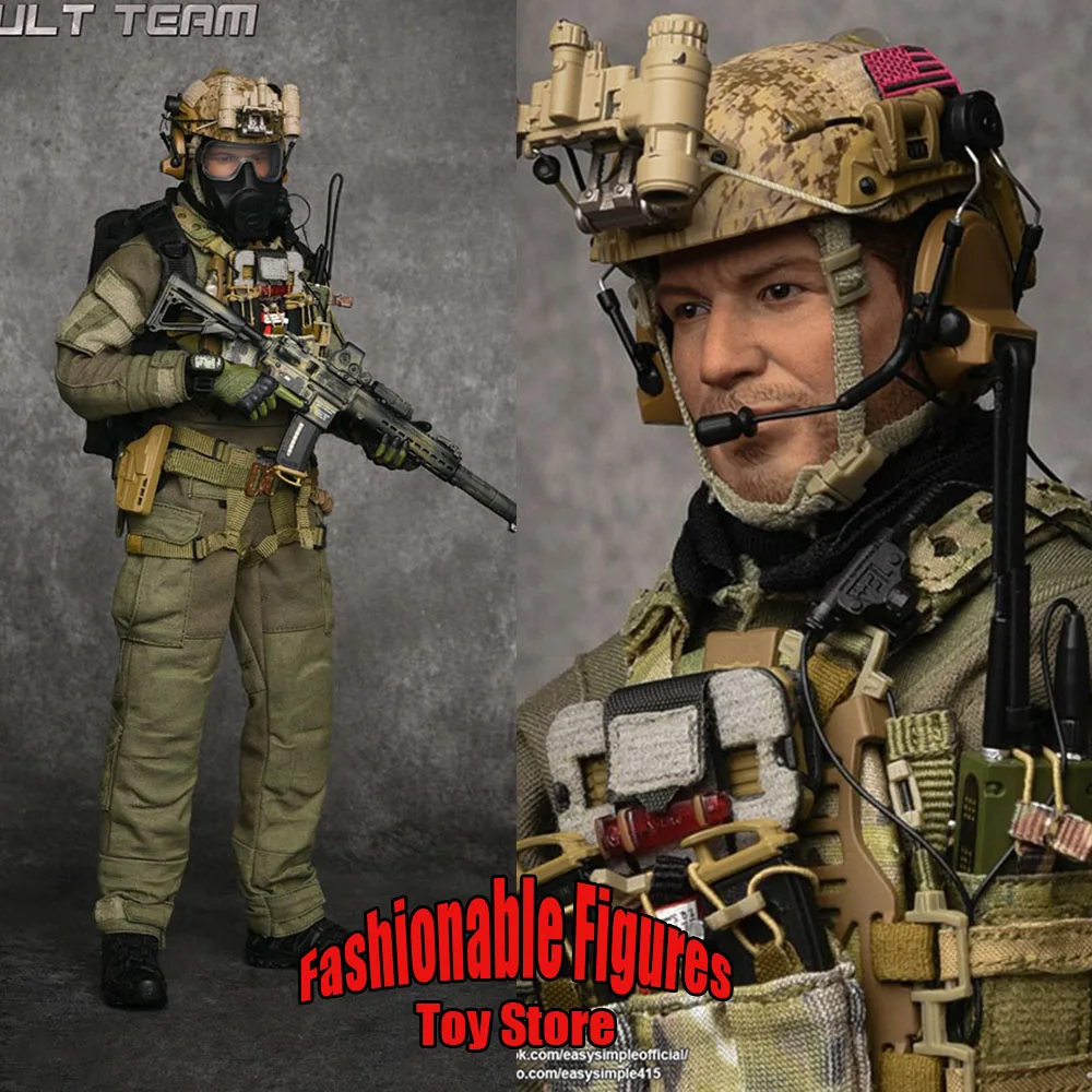 

Easy&Simple ES 26054R 1/6 Scale Collectible Figure CBRN Assault Team Dolls Full Set 12Inch Men Soldier Action Figure Body Toys