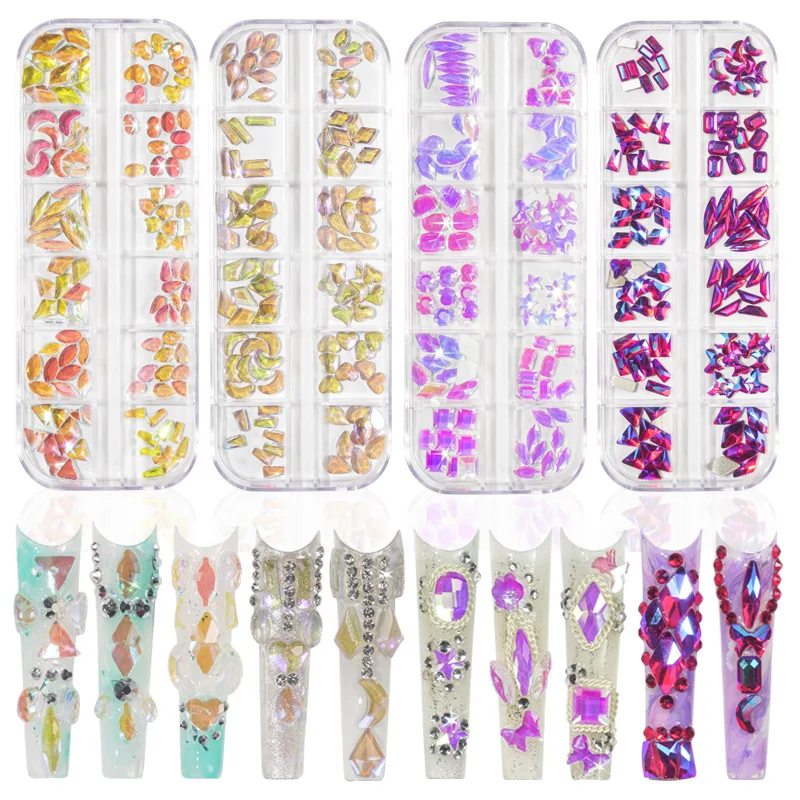 Irregular Nail Art AB Flat Bottom Geometric Colored Diamond Jewelry Rhinestone Heart-shaped Irregular Nail Art Accessories
Irregular Nail Art AB Flat Bottom Geometric Colored Diamond Jewelry Rhinestone Heart-shaped Irregular Nail Art Accessories