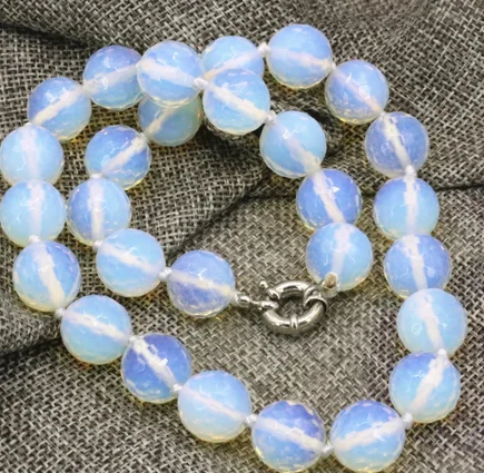 10mm white opal faceted round beads necklace clavicle chain choker women statement fashion jewelry 18inch
10mm white opal faceted round beads necklace clavicle chain choker women statement fashion jewelry 18inch