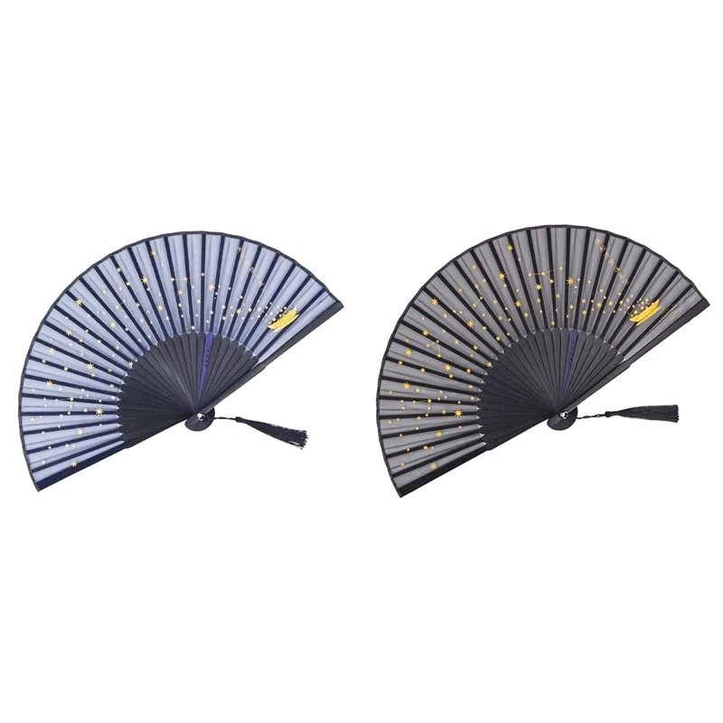 

Маленький складной Ручной Веер для женщин, в японском винтажном стиле, из бамбука, шелка, веер для детской свадьбы
