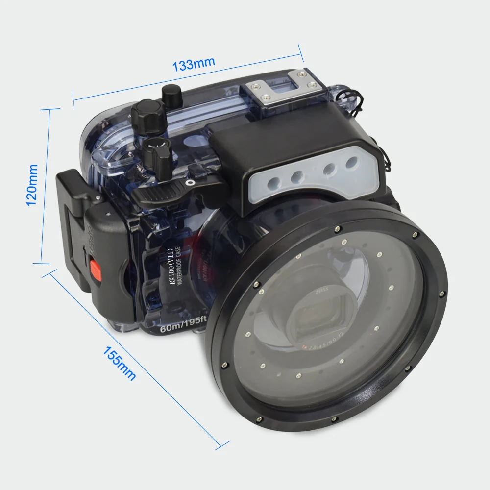RX100 VII PC Diving Photography Waterproof Camera Case For IPX8 IP Grade Max Depth Up To 60M/195FT
RX100 VII PC Diving Photography Waterproof Camera Case For IPX8 IP Grade Max Depth Up To 60M/195FT