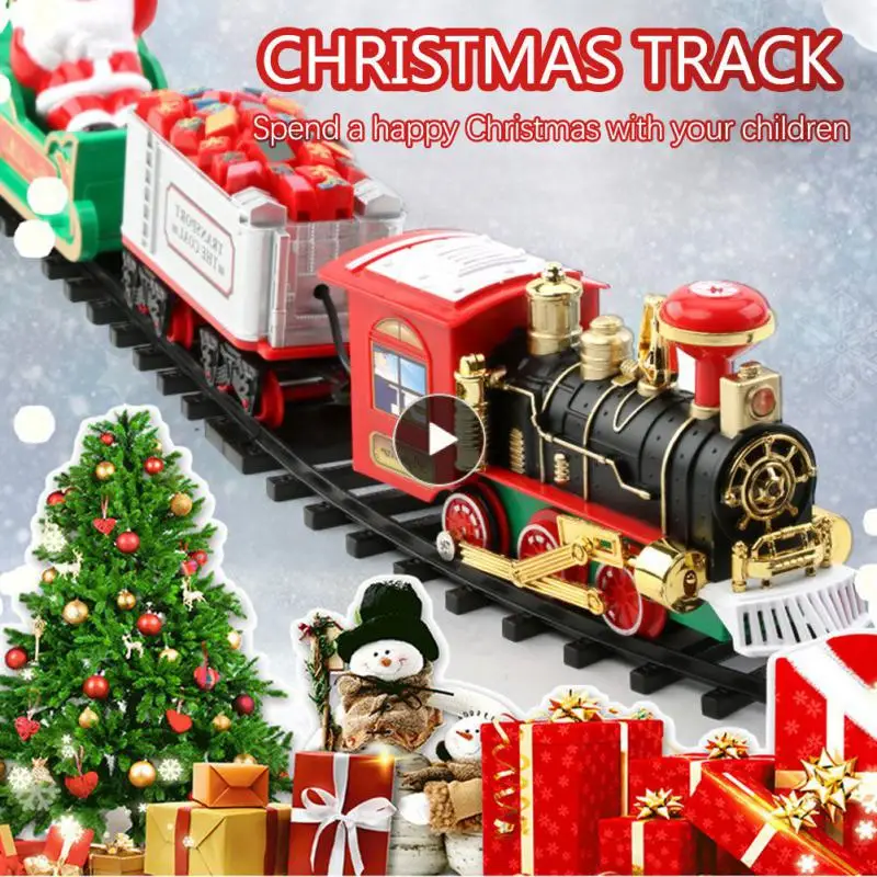 Electric Christmas Train Track Frame Light Music Rail Car Train Kid New Year Christmas Gift Home Xmas Tree Decoration Atmosphere
Electric Christmas Train Track Frame Light Music Rail Car Train Kid New Year Christmas Gift Home Xmas Tree Decoration Atmosphere
