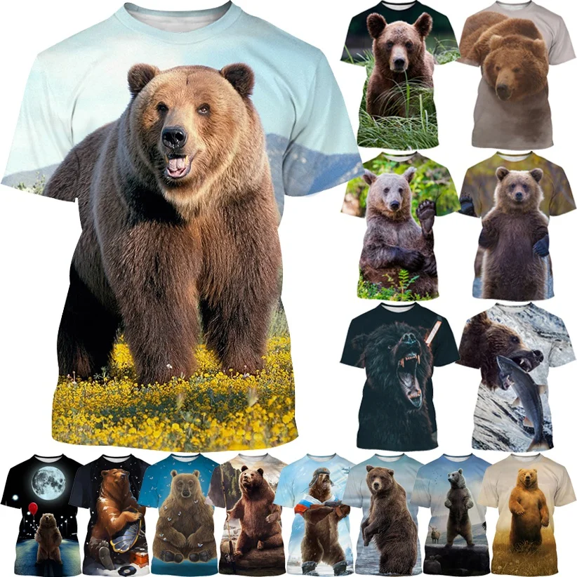 Hot Sale Bears 3D T Shirt Casual Cute Animals Forest The Bears Hip-hop Harajuku Style Cool Round Neck Unisex Funny T-shirt
Hot Sale Bears 3D T Shirt Casual Cute Animals Forest The Bears Hip-hop Harajuku Style Cool Round Neck Unisex Funny T-shirt