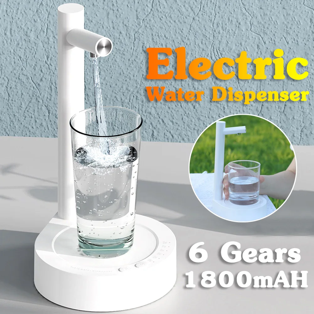 Electric Water Dispenser Automatic Water Pump For Gallon Rechargeable Drink Dispenser 6 Gears Water Pump With Stand for Home
Electric Water Dispenser Automatic Water Pump For Gallon Rechargeable Drink Dispenser 6 Gears Water Pump With Stand for Home