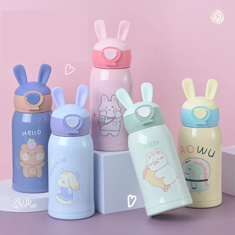 Cute Children's Thermos Mug Double Lid with Straps Big Belly Straw Cup Stainless Steel Cartoon Student Kids Water Bottle
Cute Children's Thermos Mug Double Lid with Straps Big Belly Straw Cup Stainless Steel Cartoon Student Kids Water Bottle