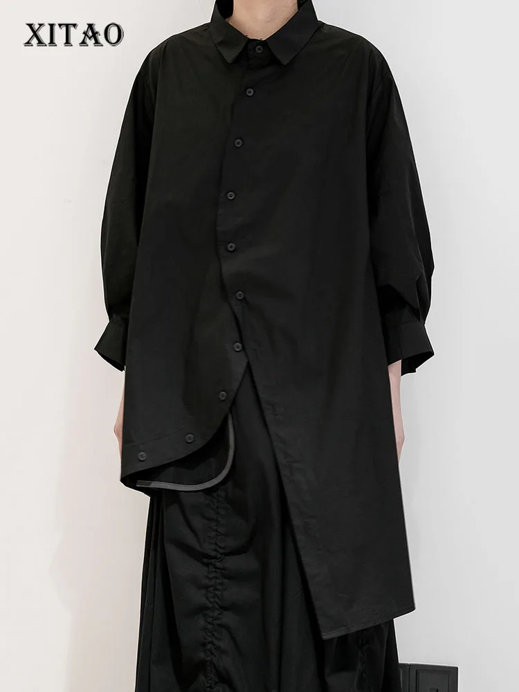 XITAO Personality Asymmetrical Shirt Fashion Solid Black Loose Casual Turn-down Collar Women 2022 New Street Trendy WMD5024
XITAO Personality Asymmetrical Shirt Fashion Solid Black Loose Casual Turn-down Collar Women 2022 New Street Trendy WMD5024