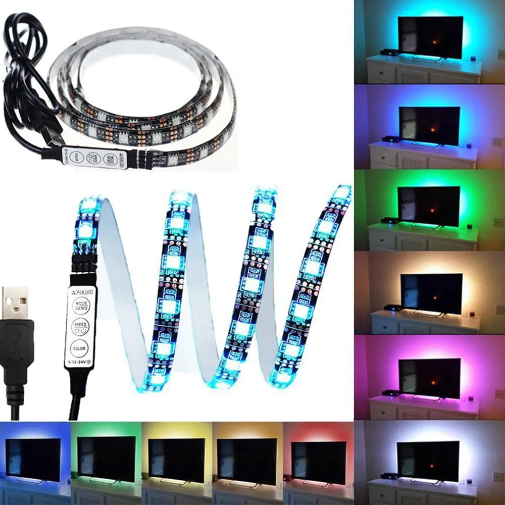 usb 5v 5050 led strip rgb self adhesive tape neon tv backlight flexible diode light party 3 key low voltage ambient light
usb 5v 5050 led strip rgb self adhesive tape neon tv backlight flexible diode light party 3 key low voltage ambient light