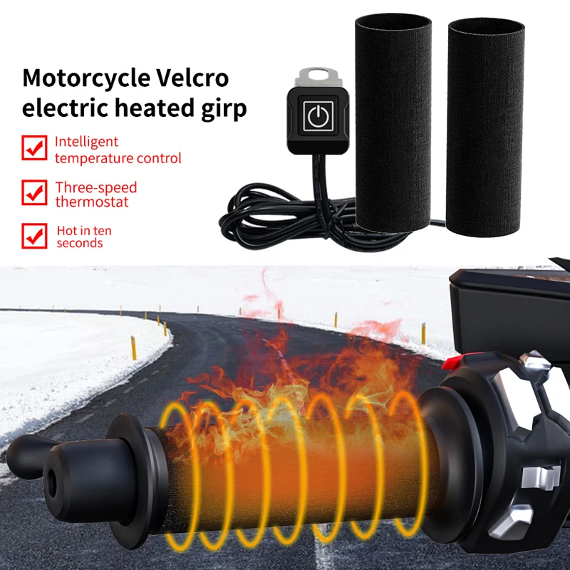 

Motorcycle Heated Handlebars 12V 15W 20W 25W Electric Heating Grip Ride Warm 3-Speed Adjustable Motorcycle Handlebar Heater