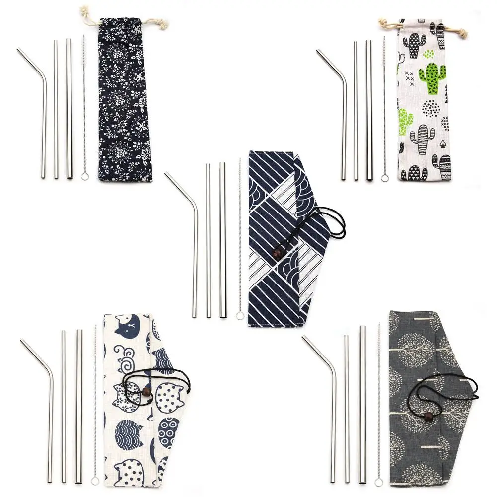 3/5pcs Stainless Steel Straight Bent Straws Set Unique Style Elegance Nobility High-Grade with Brush Bag Bar Drinking Tool 
3/5pcs Stainless Steel Straight Bent Straws Set Unique Style Elegance Nobility High-Grade with Brush Bag Bar Drinking Tool