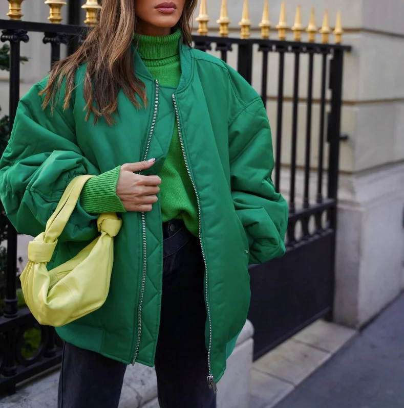 Women Fashion Bomber Jackets Coat With Pockets Front Zipper Vintage O-Neck Long Sleeves Female Chic Outwears Jacket Casual
Women Fashion Bomber Jackets Coat With Pockets Front Zipper Vintage O-Neck Long Sleeves Female Chic Outwears Jacket Casual