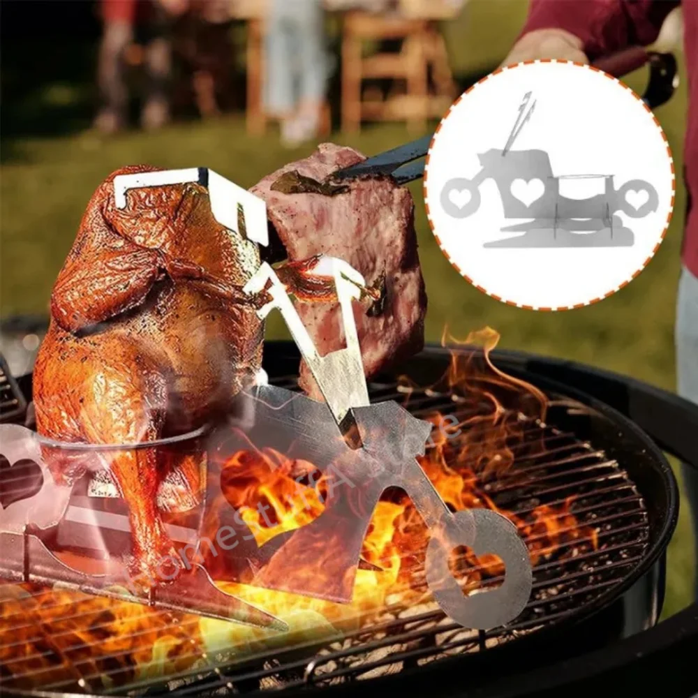 Stainless Steel Roast Chicken Holder Rack Roaster Motorcycle Shape BBQ Stand Grill Utensil for Camping Barbecue Accessories
Stainless Steel Roast Chicken Holder Rack Roaster Motorcycle Shape BBQ Stand Grill Utensil for Camping Barbecue Accessories