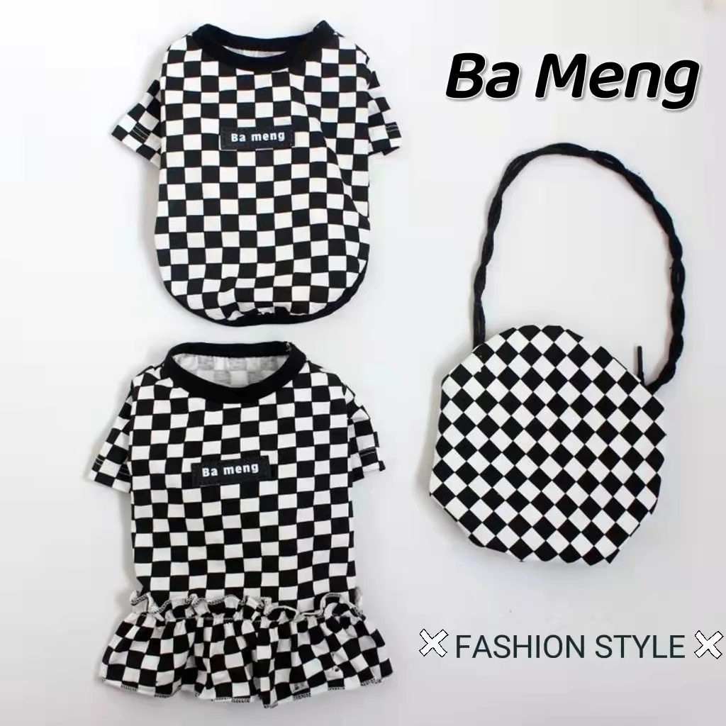2022 Pet Spring Summer Thin Pure Cotton Checkerboard Couple Suit T-shirt Skirt Teddy Bear Small Dog Clothes Cat Costumes
2022 Pet Spring Summer Thin Pure Cotton Checkerboard Couple Suit T-shirt Skirt Teddy Bear Small Dog Clothes Cat Costumes