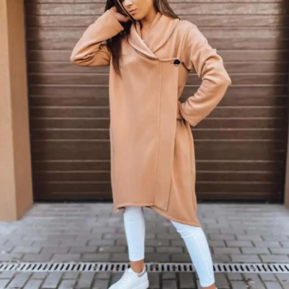 Female Outwear Lapel Long Sleeves Turn-Down Collar Windproof Cold Resistant Streetwear Winter Fashion Irregular Trench Coat
Female Outwear Lapel Long Sleeves Turn-Down Collar Windproof Cold Resistant Streetwear Winter Fashion Irregular Trench Coat