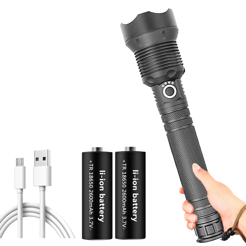 The most Brightest Led Flashlight 1000,000LM XHP160 Zoomable Usb Chargeable Torch Light 18650 26650 Battery Lantern for Camping
The most Brightest Led Flashlight 1000,000LM XHP160 Zoomable Usb Chargeable Torch Light 18650 26650 Battery Lantern for Camping