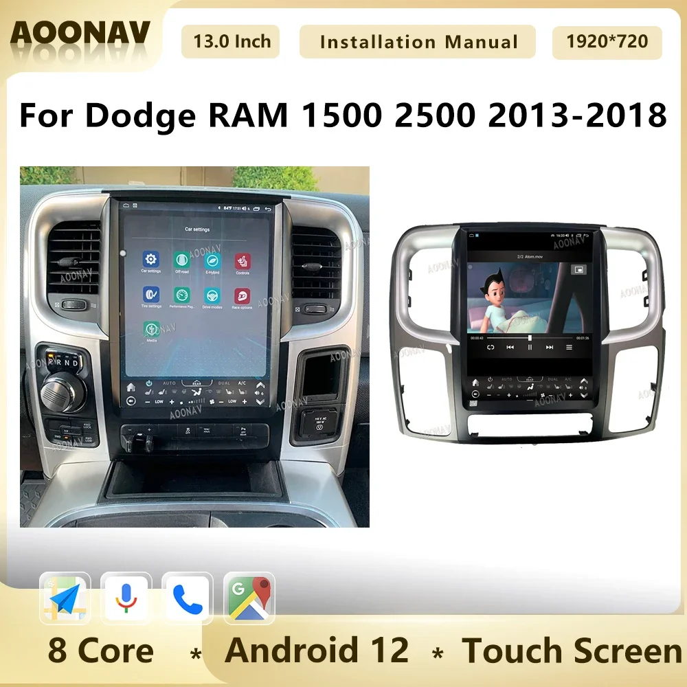Автомобильный радиоприемник Android 12 для Dodge RAM 1500 2500 2013-2018 13 дюймов, авто, GPS, мультимедийный плеер Tesla, GPS-навигация, головное устройство для Carplay
Автомобильный радиоприемник Android 12 для Dodge RAM 1500 2500 2013-2018 13 дюймов, авто, GPS, мультимедийный плеер Tesla, GPS-навигация, головное устройство для Carplay