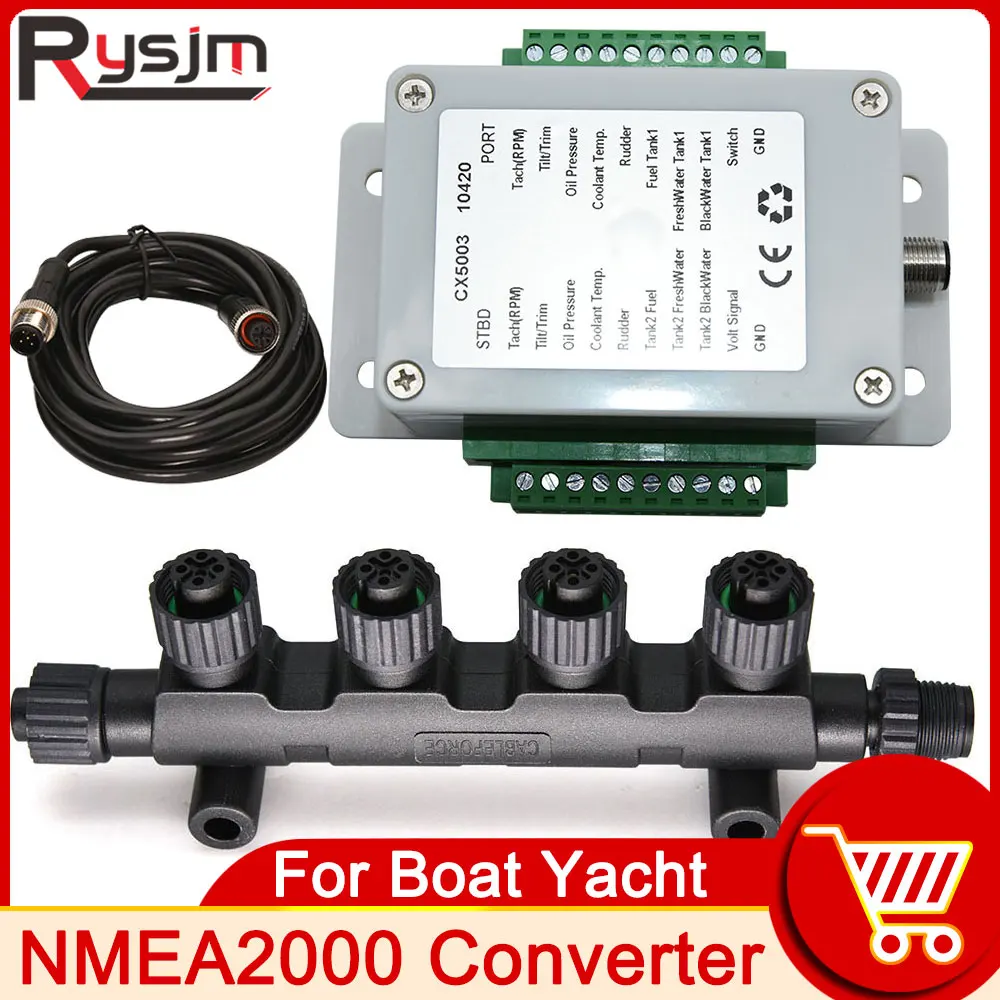 

HD NMEA2000 Converter Adapters CX5003 NMEA 2000 Cables Sockets Multifunction Converter Connect Up to 5 Cables Lines Connector