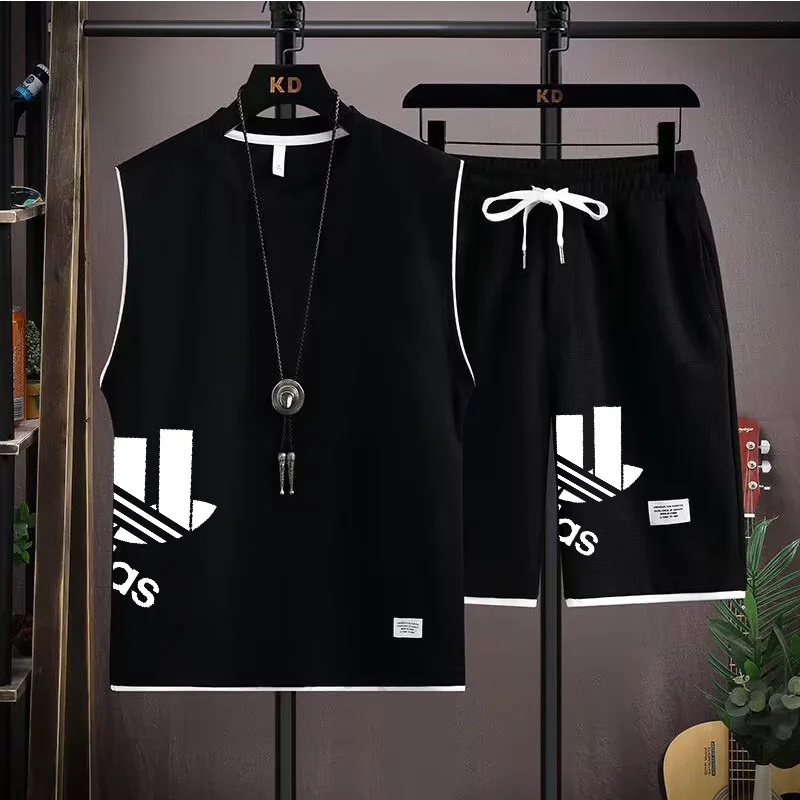 Summer Men's Two-Piece Linen Fabric Casual Sleeveless T-shirt and Shorts Suit Men's Sports Suit Fashion Short Sleeved Sports Sui
Summer Men's Two-Piece Linen Fabric Casual Sleeveless T-shirt and Shorts Suit Men's Sports Suit Fashion Short Sleeved Sports Sui