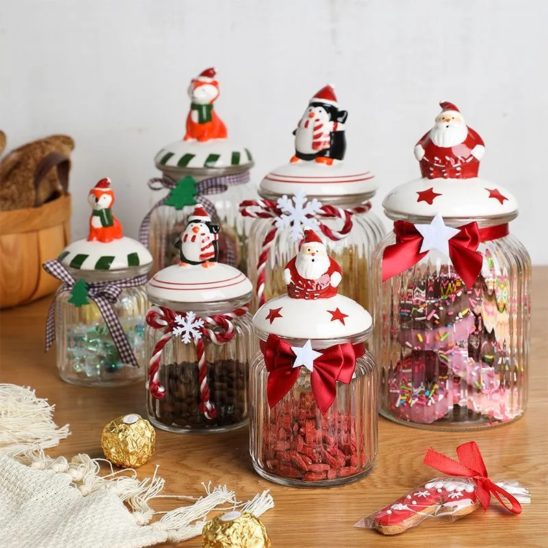 300/1000ml Christmas Storage Jar Kitchen Candy Snack Glass Bottle Sealed Containers Holiday Decoration Ornaments New Year Gift
300/1000ml Christmas Storage Jar Kitchen Candy Snack Glass Bottle Sealed Containers Holiday Decoration Ornaments New Year Gift