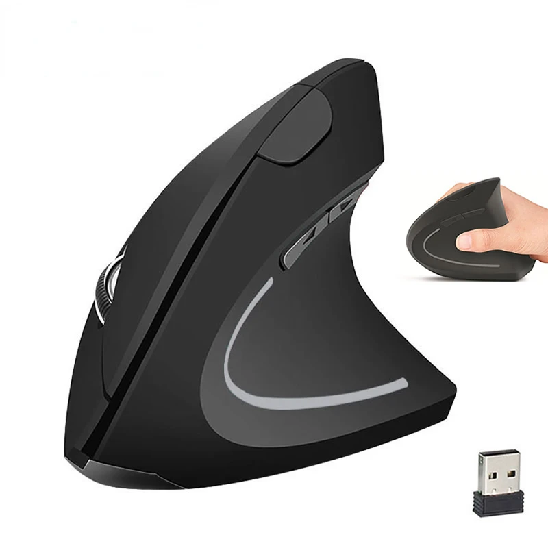 

2023 Wireless Mouse Vertical Gaming Mouse USB Computer Mice Ergonomic Desktop Upright Mouse 1600 DPI for PC Laptop Office Home