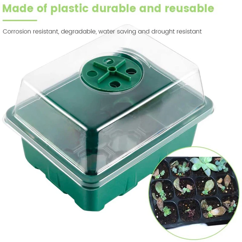 12 Holes Plant Fnsert Seedling Case with Lid Garden Supplieslower Nursery Pots Tray Plastic Jardin Semillas Seed Growing Box I
12 Holes Plant Fnsert Seedling Case with Lid Garden Supplieslower Nursery Pots Tray Plastic Jardin Semillas Seed Growing Box I