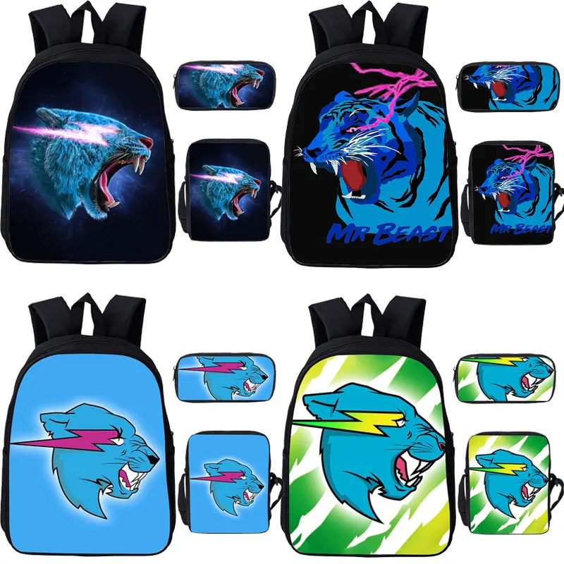 3Pcs/Set Mr Beast Lightning Cat School Backpack For Boys Girls Students School Bags Zip Travel Rucksack Bookbag Children Bagpack
3Pcs/Set Mr Beast Lightning Cat School Backpack For Boys Girls Students School Bags Zip Travel Rucksack Bookbag Children Bagpack