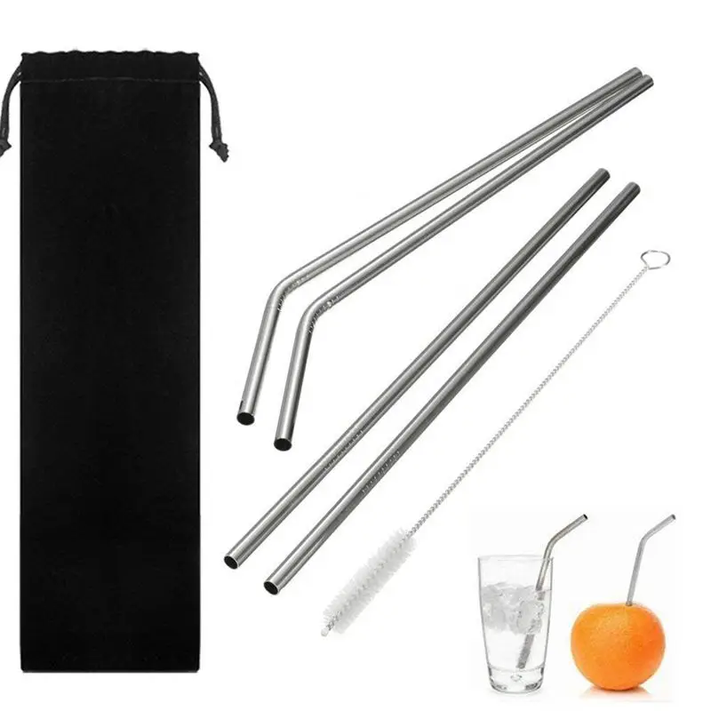 Drinking Straws Reusable Stainless Steel Straws Set Of 5, 2Pcs 10.5 Inch Bendy Straws+ 2Pcs 10.5 Inch Straight Straws+1Pcs 9.5 I
Drinking Straws Reusable Stainless Steel Straws Set Of 5, 2Pcs 10.5 Inch Bendy Straws+ 2Pcs 10.5 Inch Straight Straws+1Pcs 9.5 I