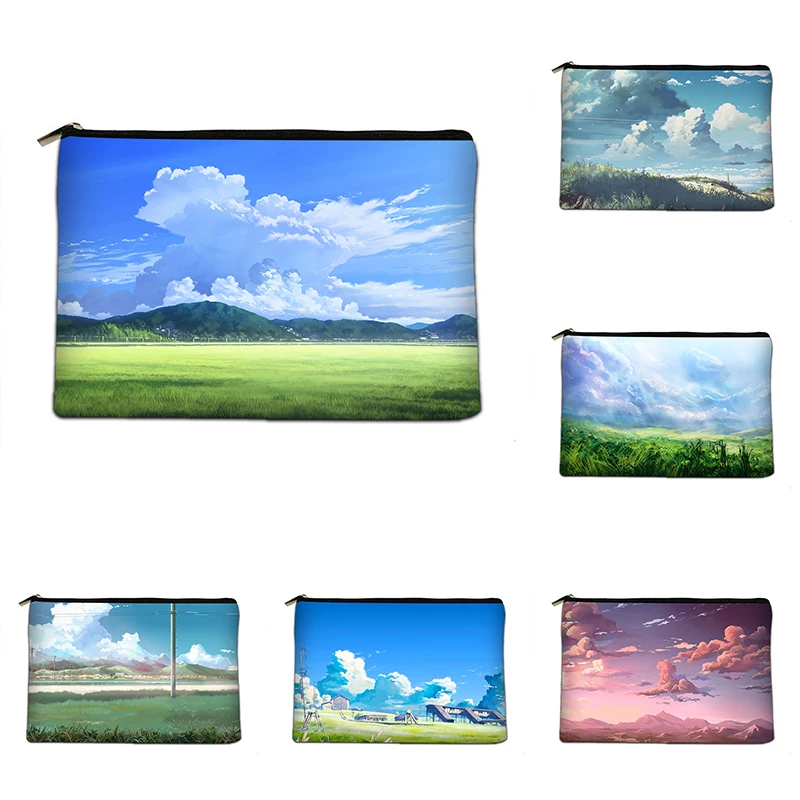 Cartoon Scenery Cosmetic Bag Canvas Toiletry Storage Bag Bridesmaid Gift Travel Portable Handbag
Cartoon Scenery Cosmetic Bag Canvas Toiletry Storage Bag Bridesmaid Gift Travel Portable Handbag