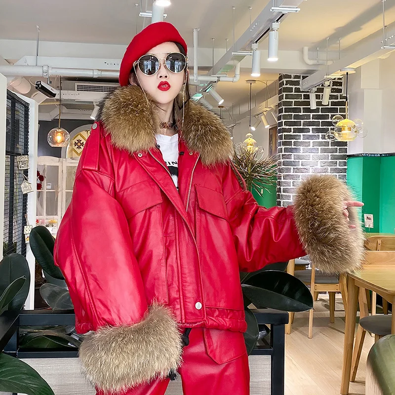 2023Leather jacket,Real Sheepskin Leather Jackets Women Autumn WinterFox Fur Collar Coat Female Simple Women's Down Jacket Femme
2023Leather jacket,Real Sheepskin Leather Jackets Women Autumn WinterFox Fur Collar Coat Female Simple Women's Down Jacket Femme