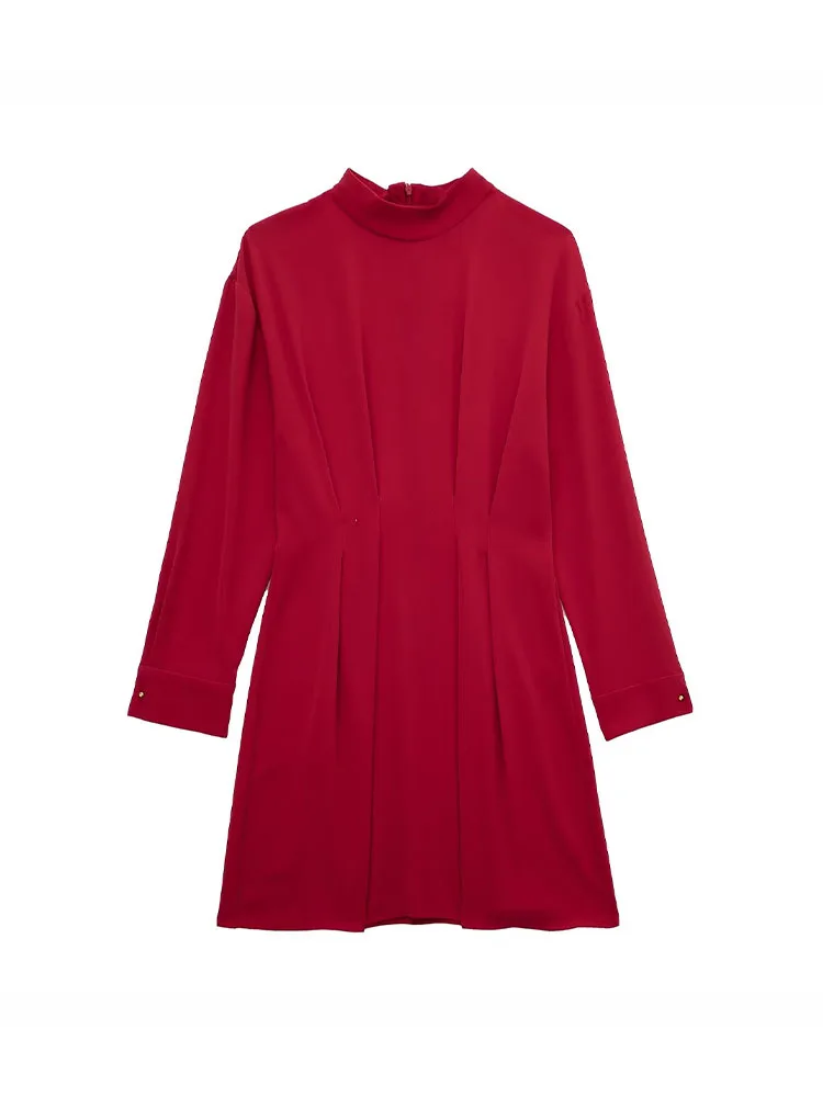 Women 2022 winter New Chic Fashion pleat short Dress Vintage Long Sleeve Female Dresses Vestidos Mujer
Women 2022 winter New Chic Fashion pleat short Dress Vintage Long Sleeve Female Dresses Vestidos Mujer