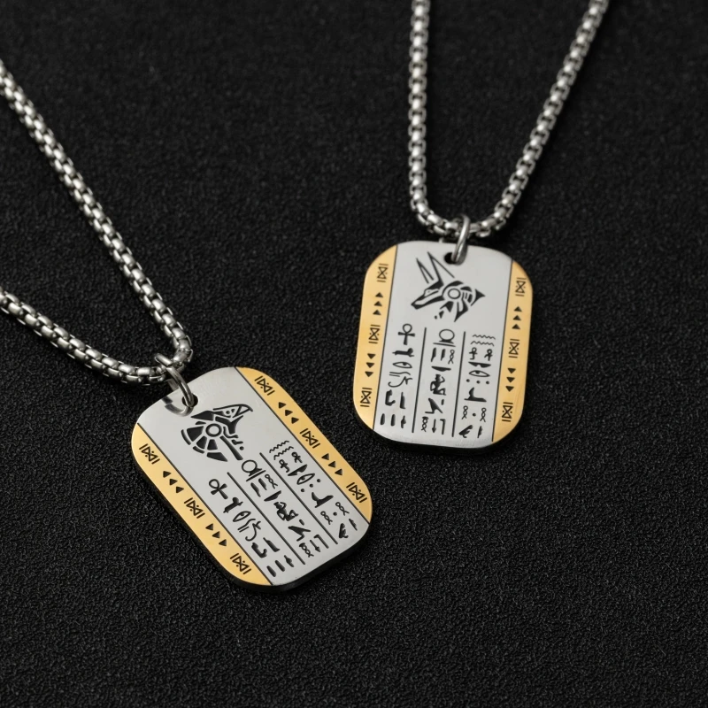 Latest Retro Fashion Stainless Steel Dog Head Bird Head Square Pendant Necklace Men's Trend Amulet Gift Accessories
Latest Retro Fashion Stainless Steel Dog Head Bird Head Square Pendant Necklace Men's Trend Amulet Gift Accessories