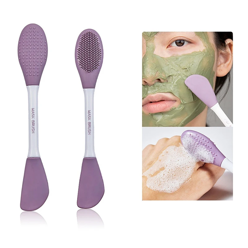 

1-3piece Silicone Facial Cleansing Mask Brush 2 In1 Facial Skin Care Scrub Exfoliator Scrub Pore Blackhead Deep Cleaning Tools