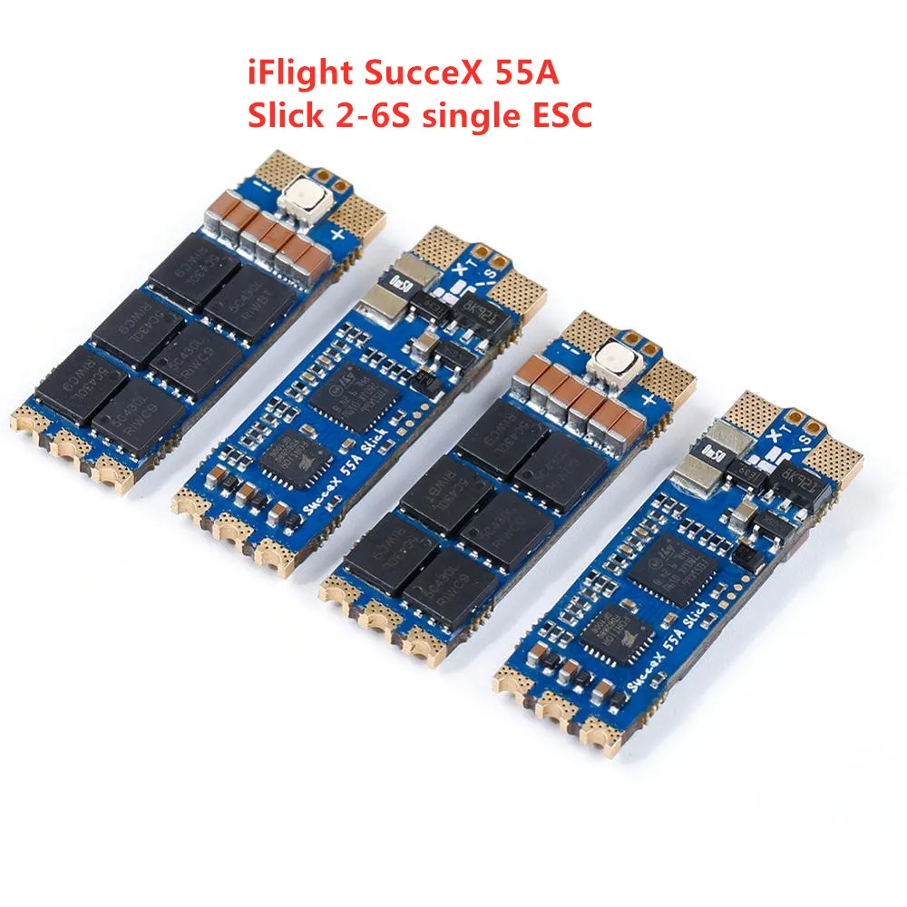 IFlight 2-6S SucceX 55A Slick один ESC с 8-слойной печатной платой поддержка Dshot 150/300/600/MultiShot/OneShot для FPV racing
IFlight 2-6S SucceX 55A Slick один ESC с 8-слойной печатной платой поддержка Dshot 150/300/600/MultiShot/OneShot для FPV racing