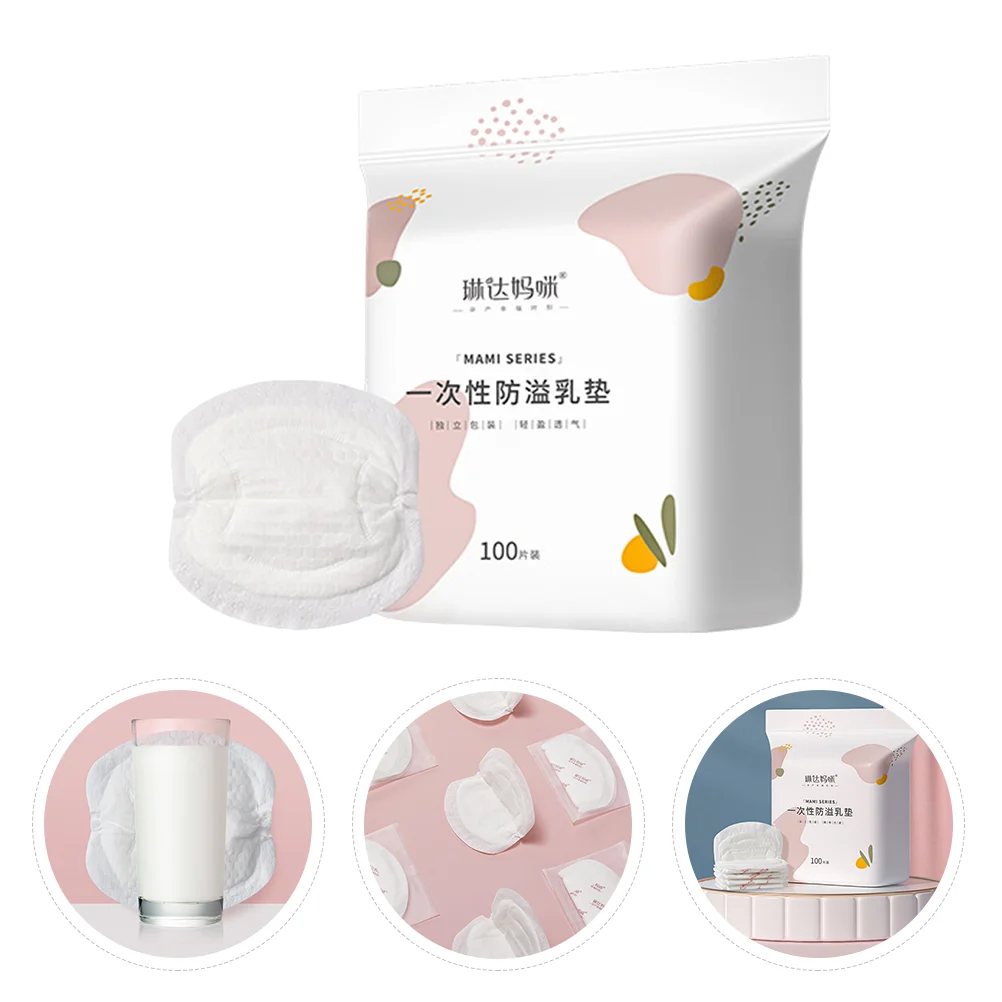 

100 Pcs Breast Pads Disposable Mat Breastfeeding Leakproof Nursing Wood Pulp Pregnant Woman