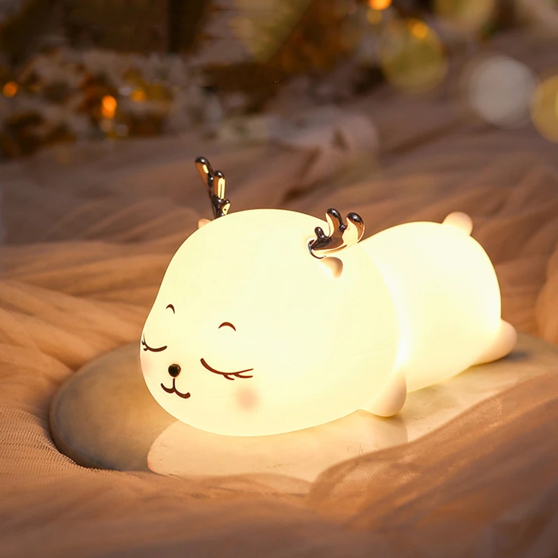 Portable LED Elk Night Light Multicolor Silicone Deer Lamp for Children Kids Sleeping Lights USB Rechargeable Baby Bedroom Decor
Portable LED Elk Night Light Multicolor Silicone Deer Lamp for Children Kids Sleeping Lights USB Rechargeable Baby Bedroom Decor