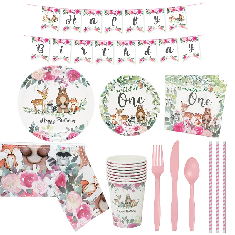 Jungle Animal Disposable Party Tableware Wild One Theme Kids 1St Birthday Party Decorations Safari Forest Party Decor Supplies
Jungle Animal Disposable Party Tableware Wild One Theme Kids 1St Birthday Party Decorations Safari Forest Party Decor Supplies