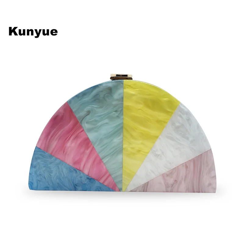 22New Wallet Rainbow Evening Bag Semicircle Geometric Women Clutch Purse Elegant Lady Acrylic Handbag Cute Chain Party Prom Bags 
22New Wallet Rainbow Evening Bag Semicircle Geometric Women Clutch Purse Elegant Lady Acrylic Handbag Cute Chain Party Prom Bags