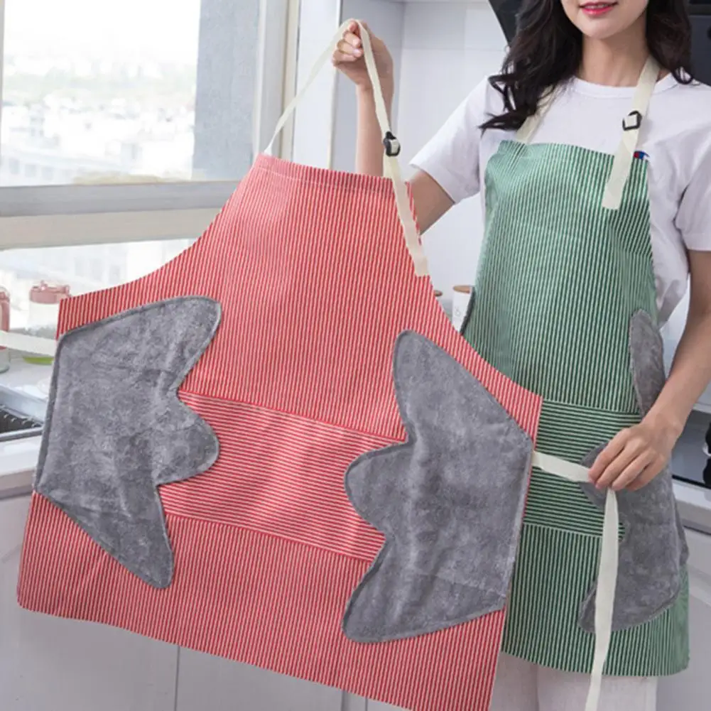 

Dropshipping!! Cooking Apron Super Soft Waterproof Oxford Cloth Greaseproof Thickened Pocket Style Kitchen Pinafore for Home