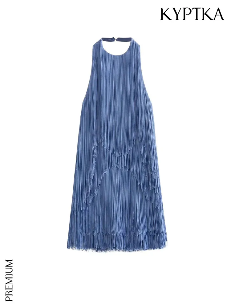 KYPTKA Women Fashion With Fringed Appliques Party Mini Dress Sexy Backless Halter Neck Female Dresses Vestidos Mujer
KYPTKA Women Fashion With Fringed Appliques Party Mini Dress Sexy Backless Halter Neck Female Dresses Vestidos Mujer