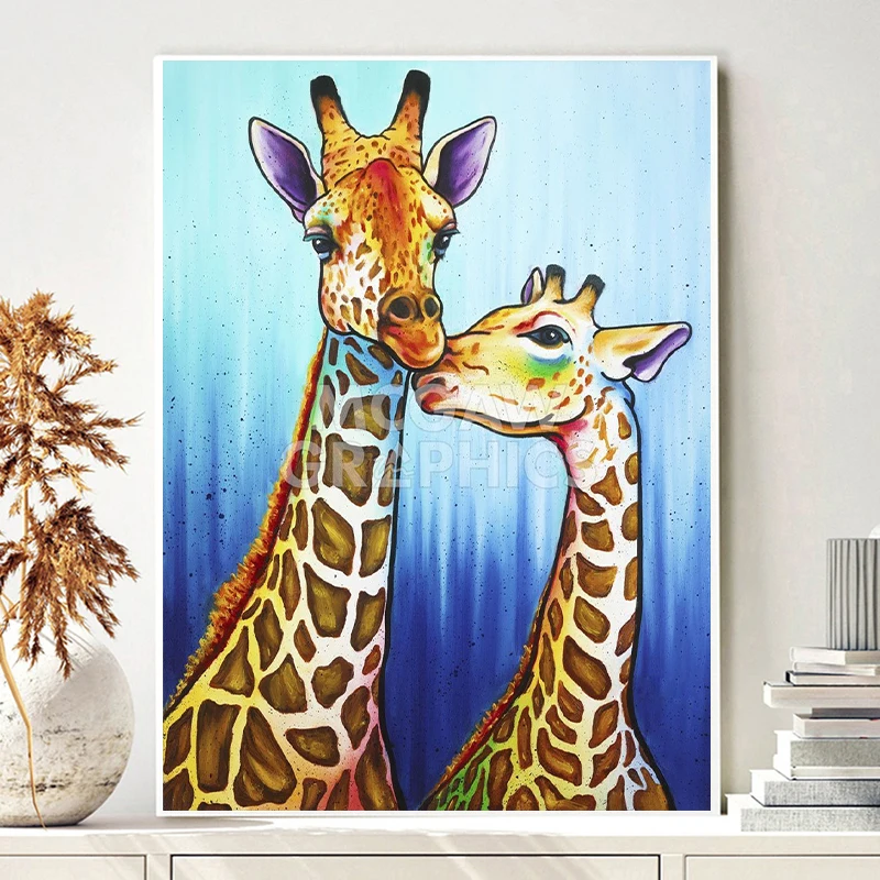 

5D DIY Diamond Painting Animal Giraffe Family Love Mom Dad Embroidery Rhinestone Mosaic Handicraft Gift Home Decor