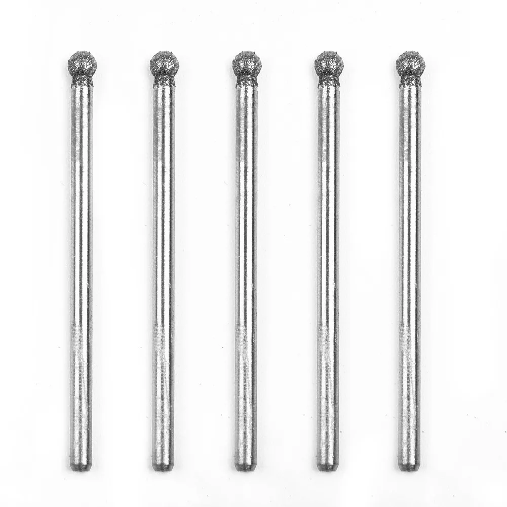 5pcs 0.5mm-3mm Ball Round Rotary Diamond Burr Drill Bits 2.35mm Shank Glass Carving Grinding Carving Polishing Drill Bit Sets
5pcs 0.5mm-3mm Ball Round Rotary Diamond Burr Drill Bits 2.35mm Shank Glass Carving Grinding Carving Polishing Drill Bit Sets