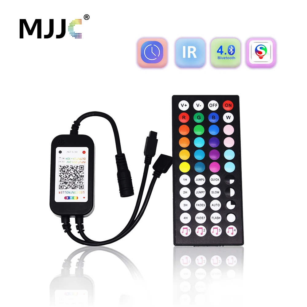 Mini RGB Bluetooth Controller 5V DC 24V 6A 44 Keys Remote Control 12V IR Wireless Controler 1 to 2 3 Output for LED Strip Lights
Mini RGB Bluetooth Controller 5V DC 24V 6A 44 Keys Remote Control 12V IR Wireless Controler 1 to 2 3 Output for LED Strip Lights