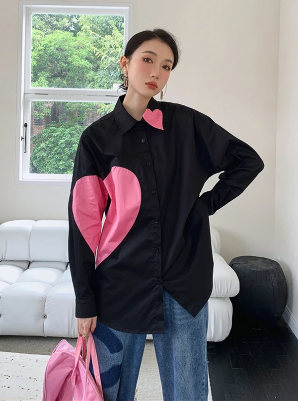 SuperAen Long Sleeve Love Printing Shirt Women's Autumn 2022 New Design White Black Shirt Tops
SuperAen Long Sleeve Love Printing Shirt Women's Autumn 2022 New Design White Black Shirt Tops