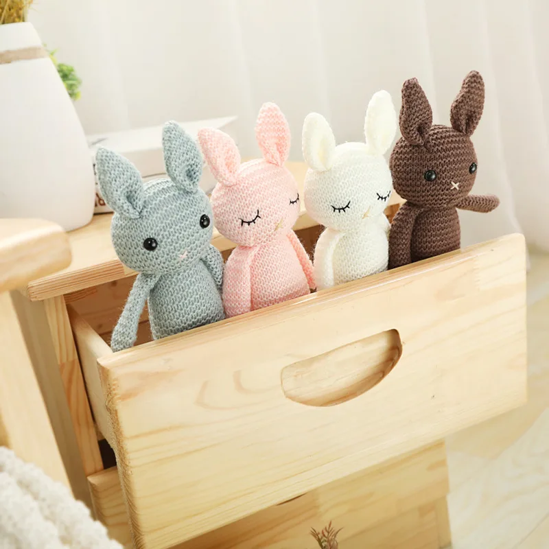 Creative Handmade knitted Rabbit Doll Animal Stuffed Plush Toy Baby Soothing Baby Sleeping Plush Toy Gifts for Kids Birthday 
Creative Handmade knitted Rabbit Doll Animal Stuffed Plush Toy Baby Soothing Baby Sleeping Plush Toy Gifts for Kids Birthday