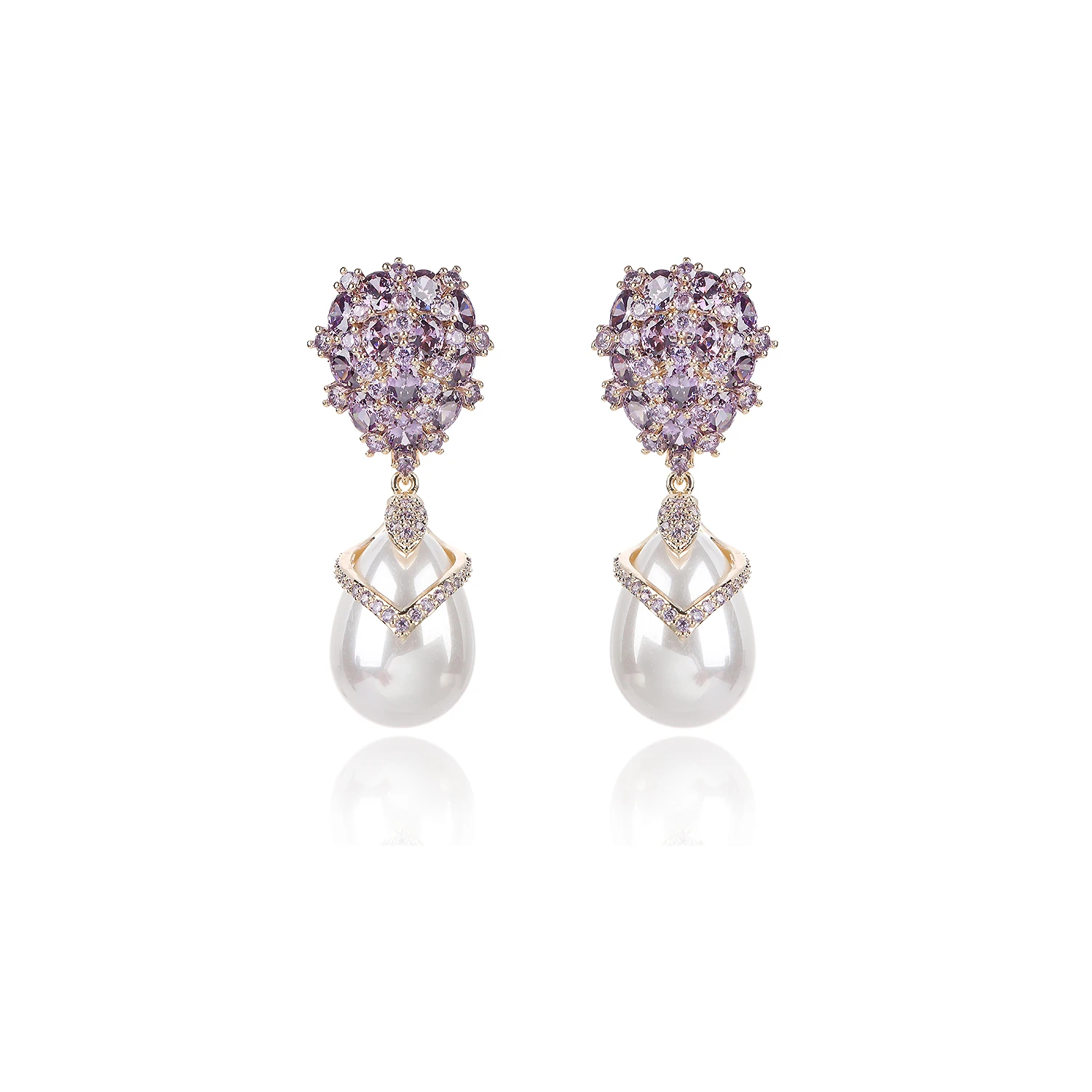 Popular Cubic Zircon Drop Earrings for Wedding, Pearl Earring for Bride, Women Girl Gift Spring Jewelry Accessories CE11833
Popular Cubic Zircon Drop Earrings for Wedding, Pearl Earring for Bride, Women Girl Gift Spring Jewelry Accessories CE11833