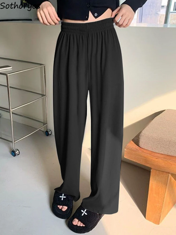Casual Pants Women Minimalist Design Classic Retro Folds Ulzzang Ladies All-match Pure Trendy Office Summer Straight Trousers
Casual Pants Women Minimalist Design Classic Retro Folds Ulzzang Ladies All-match Pure Trendy Office Summer Straight Trousers