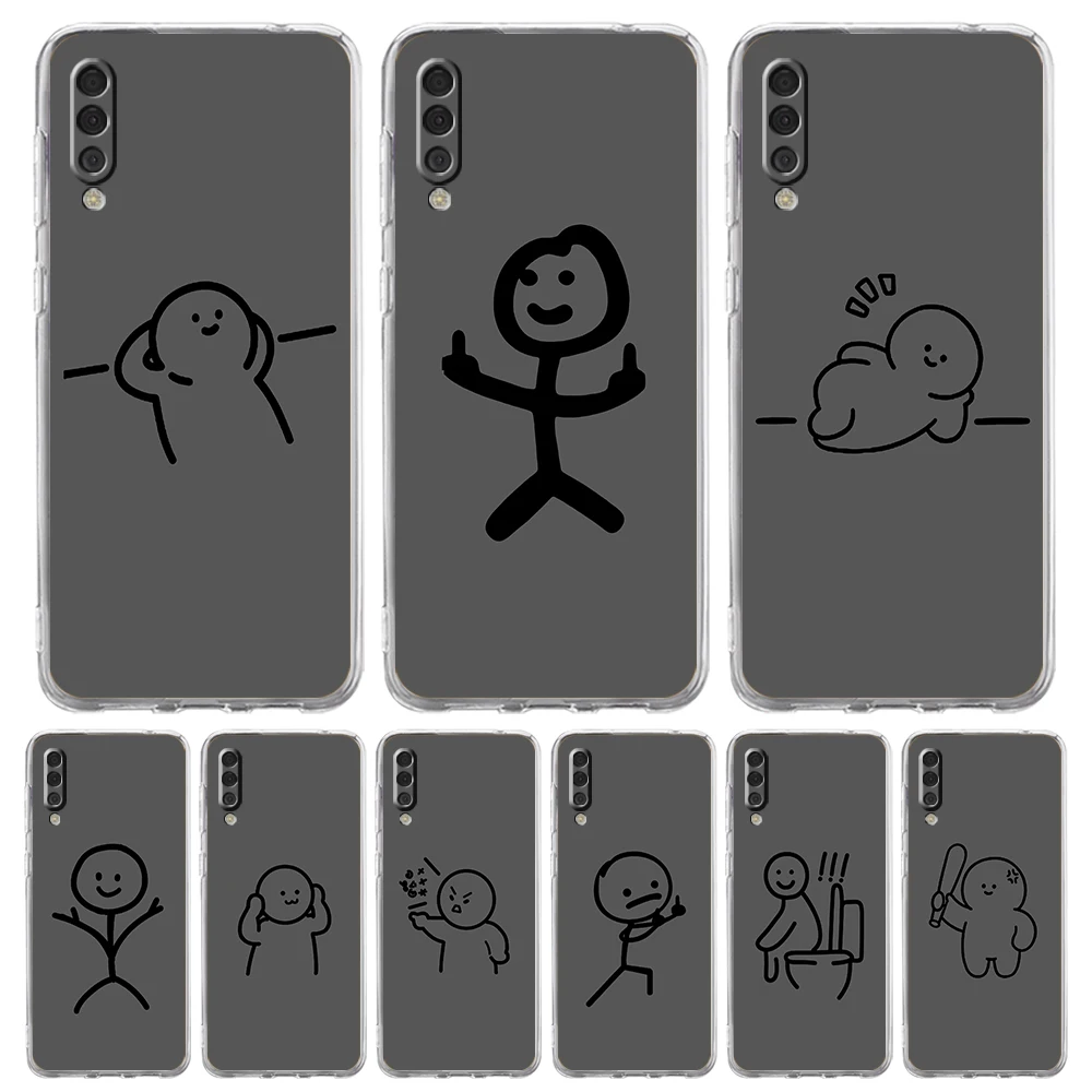 

Matchman Cartoon Transparent Phone Case for Samsung Galaxy A12 A22 A50 A70 A40 A10 A20 A30 A02 A03S A04 Cover Silicone Shell Bag
