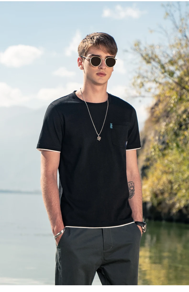 7967 линейный дизайн, простая и универсальная облегающая Повседневная футболка с коротким рукавом в Корейском стиле
7967 линейный дизайн, простая и универсальная облегающая Повседневная футболка с коротким рукавом в Корейском стиле