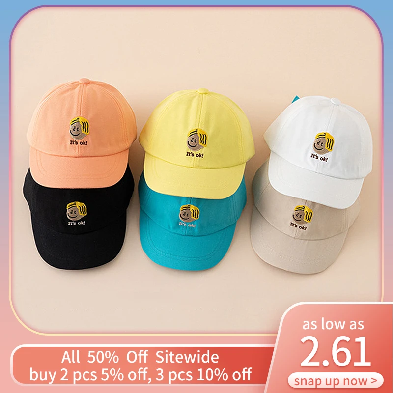 Однотонная детская бейсбольная кепка с мультяшной вышивкой Детские уличные солнцезащитные козырьки Регулируемая Детская кепка с короткими полями
Однотонная детская бейсбольная кепка с мультяшной вышивкой Детские уличные солнцезащитные козырьки Регулируемая Детская кепка с короткими полями